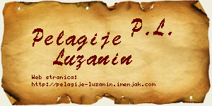 Pelagije Lužanin vizit kartica